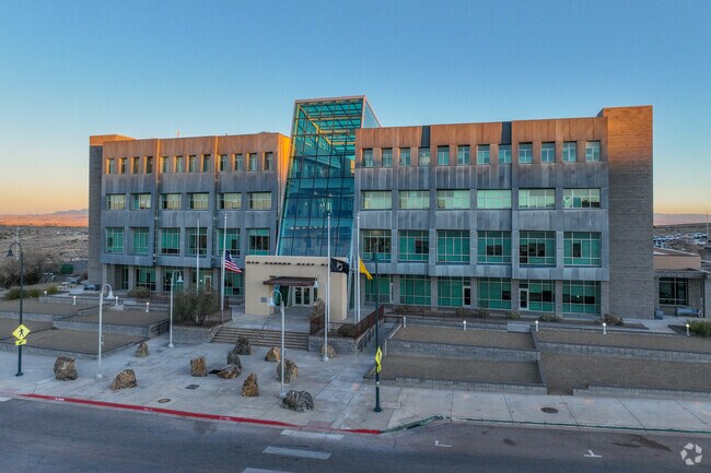 The Rio Rancho City Hall is the cornerstone of the new Downtown area developing.