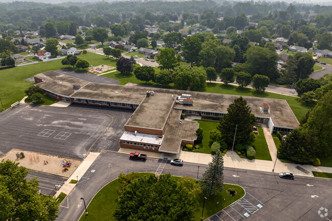 Russell Elementary School is nestled among Cap Cod-style homes in Broomall.