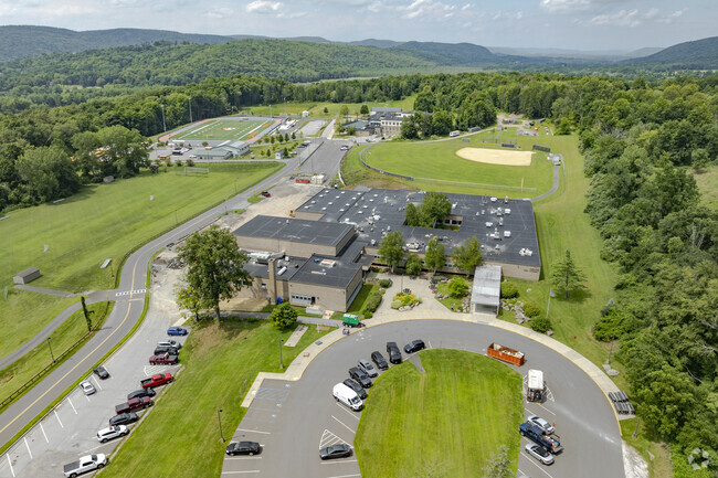 Pawling High School is located at 30 Wagner Drive in Pawling, NY.