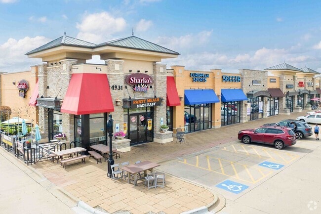 Shopping and dining around High Meadow are mostly in newer strip malls.