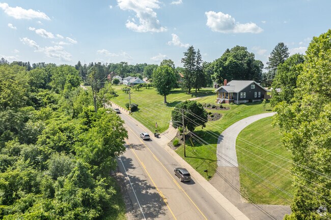 Many homes hide up on the hills of Saint Clairsville when you first drive into town.