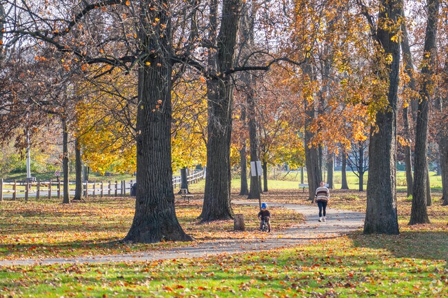 The walking path at William Delong Memorial Park Bowers is a great place to learn how to ride.