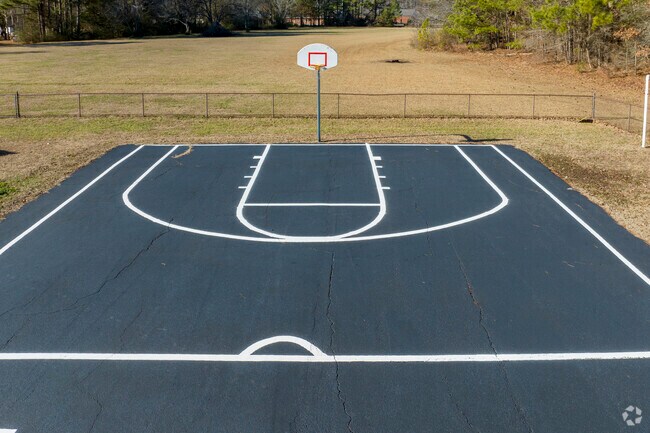 Basketball court for Big Cove Christian Academy in Owens Cross Roads Alabama.