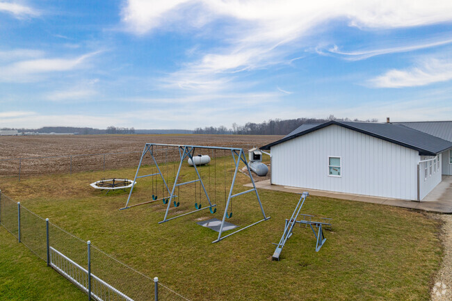 Country Meadow has two outdoor play areas for the students.