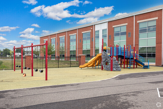 Mill Creek Elementary School side playground in Levittown.
