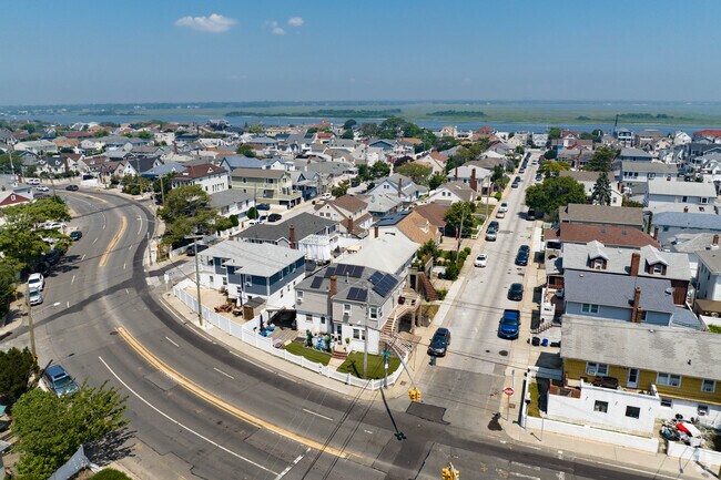 E Atlantic Beach, NY is surrounded by water on both sides.