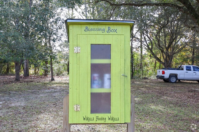 The Blessing Box provides can goods for anyone in need in the Crawfordville community.
