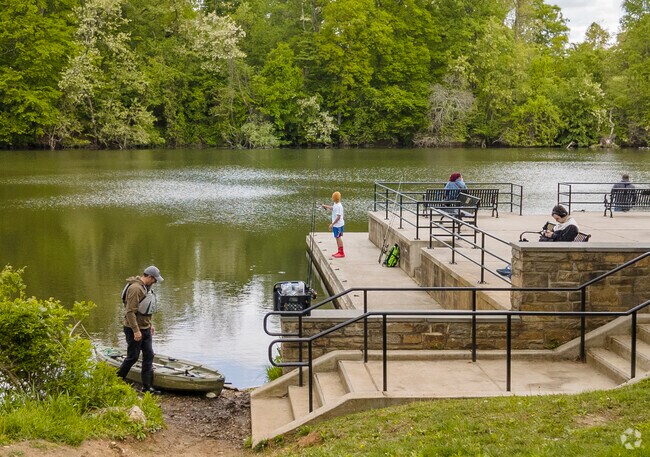 Lake Roland Park is great for fishing, boating or just relaxing by the water.