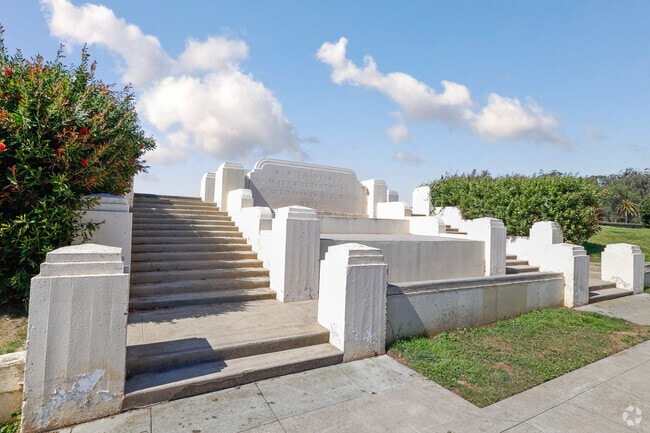 This stairway welcomes visitors to the Merced Manor Reservoir in Merced Manor.