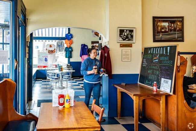 Try a milkshake or a hot fudge sundae at Taggart's Ice Cream in West Park.