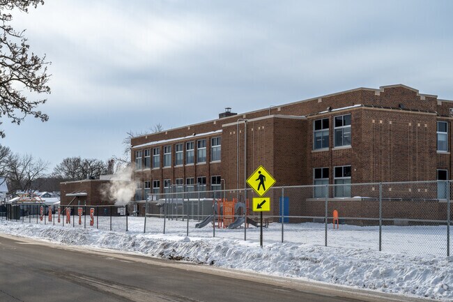 St. Charles Elementary School has multiple recess areas.