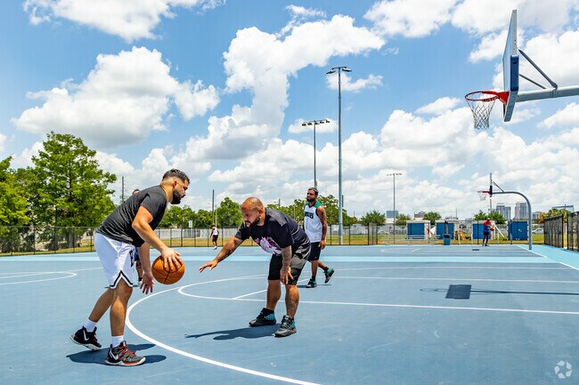 The basketball court are always busy in Lorna Doone Park.