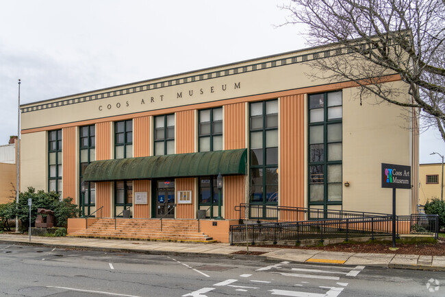 The Coos Bay Art Museum is a former U.S. Post Office and offers classes and lectures.