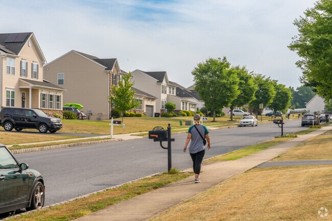 Amity residents take morning walks along the convenient sidewalks in safe neighborhoods.
