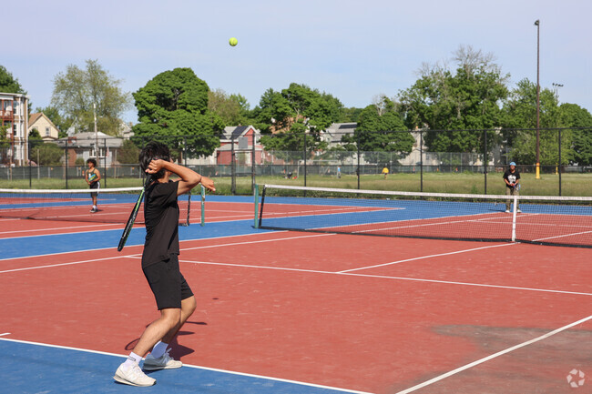 Keaney Memorial Park in Agganis AC is a fabulous place for a game of tennis.