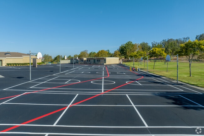 The blacktop of Alderwood Elementary supports multiple sports.