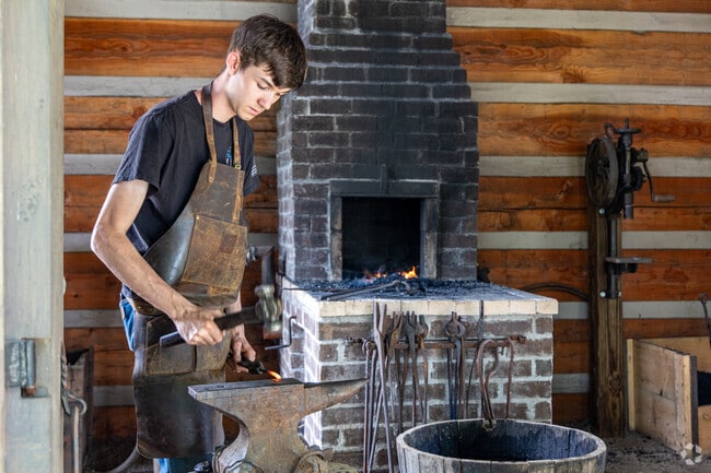 Enjoy the metalworking demonstration at the Ramsey House.