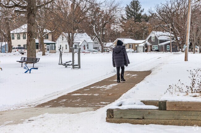 Sunset walks along the trail near Library Park in Mora bring calm, birdsong, and fresh-air smiles.