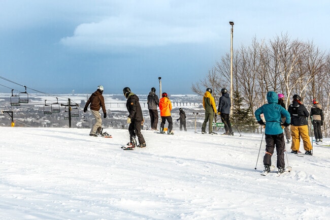 Enjoy a day on the Spirit Mountain ski hill with a picturesque view of the Duluth harbor.