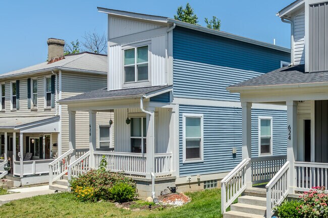 Modern style two story homes are being built along E. 3rd Avenue in Milo-Grogan.
