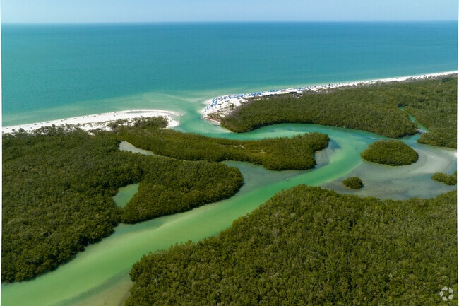 The Emerald waters of Clam Pass Park Preserve show off their beauty in the Florida sun.