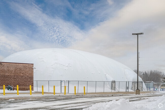 There is a domed community pool at Ellsworth Middle School.