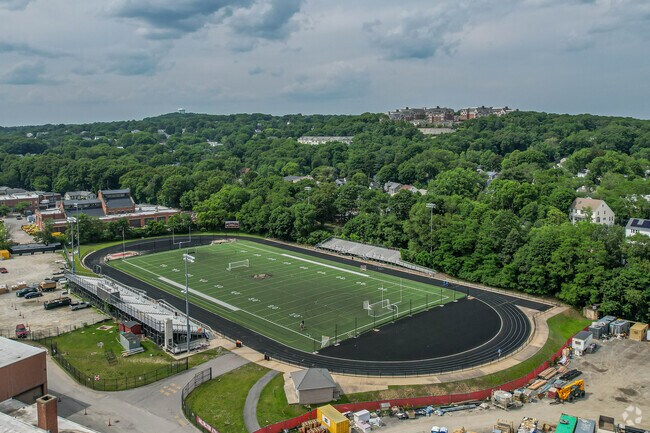 The Arlington High School football field in Arlington Center.