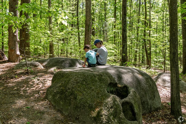 People of all ages can enjoy the rock formations at the Big Rock Nature Preserve.