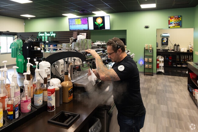 Stop in to Greenbean Coffee House in Center City for your wake up call.