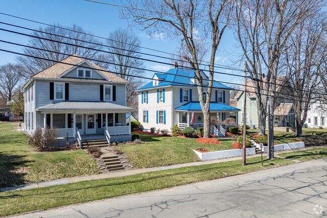 Large Colonial Revival homes stand out in Orrville.