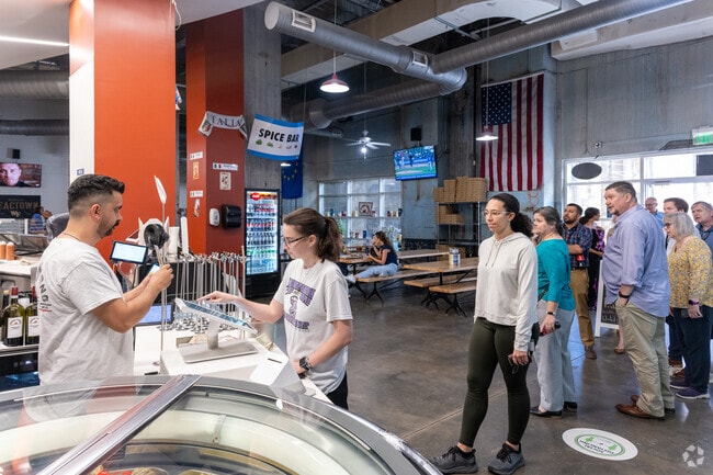 You can meet up with friends and enjoy the amazing pizza at Cugino Forno Pizzeria.