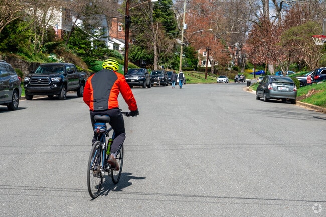 Wide streets in Sumner allows for residents to bike through their neighborhood.