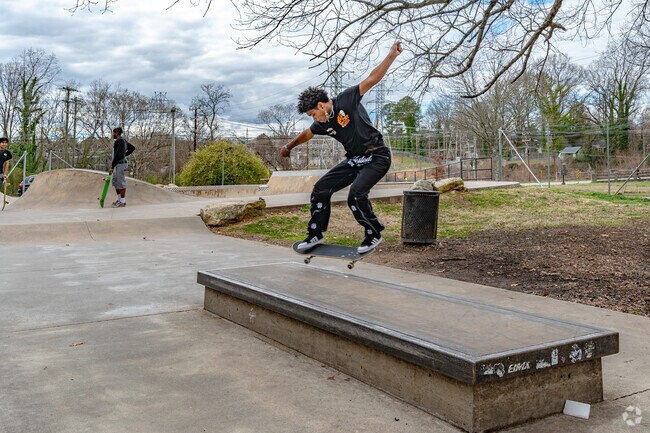 Hackett Lake skaters can head over to Latham Skate Park to work on their tricks.