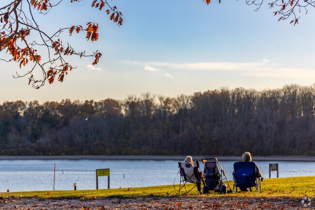 Enjoy the sunset with good company at Blue Marsh Lake Park.