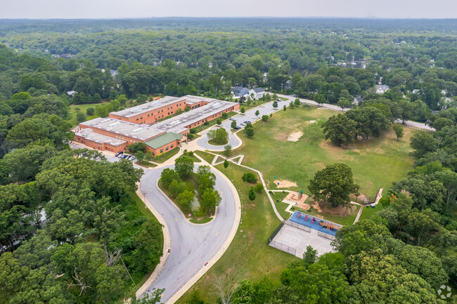 Overview of the Folger McKinsey Elementary School campus.