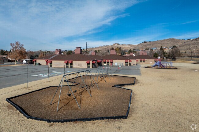 The swing sets at Jerry Whitehead Elementary School.