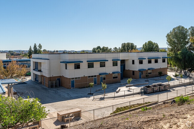 A faculty building being constructed at Stanley G. Oswalt Academy in Walnut
