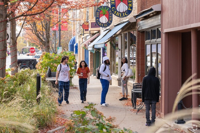 ISU students connect at the Uptown Normal Water Circle area 
near Pleasant Hills Normal, IL