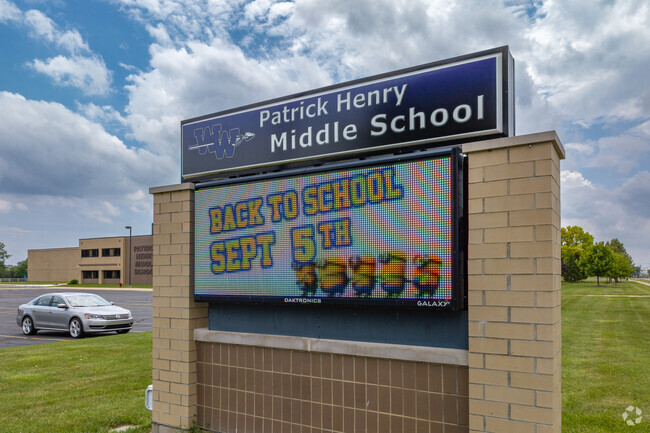 Patrick Henry Middle School signage in the city of Trenton.