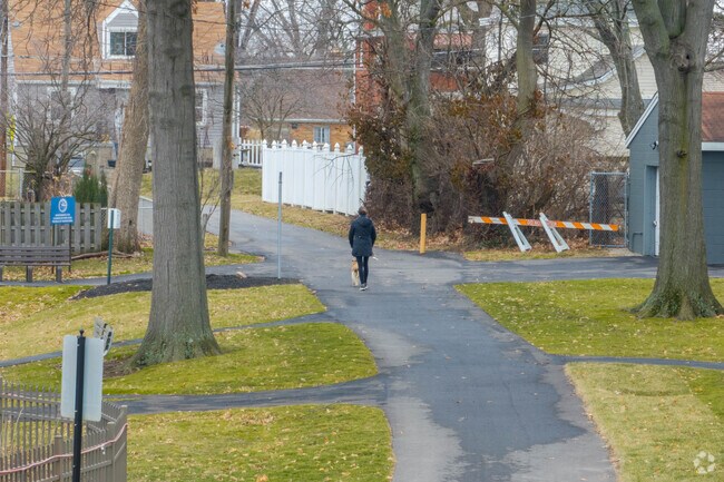 Many Deer Park residents utilize the trail at Chamberlin Park to take their dog out