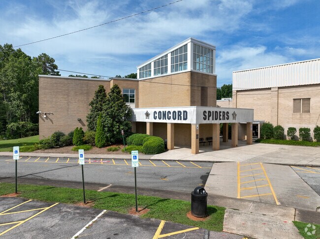 The entrance to Concord High School in Downtown Concord