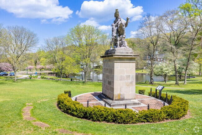 The Mackay Horse Statue in Gerry Park in Roslyn is a historical landmark for the neighborhood.