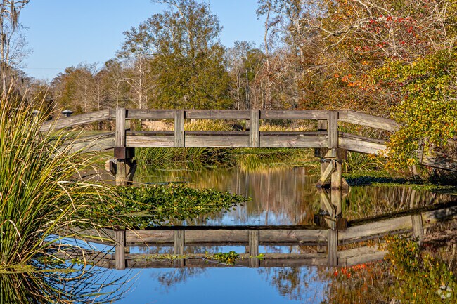 Take a walk over the bridge at Roger J. Clouatre Memorial Park.