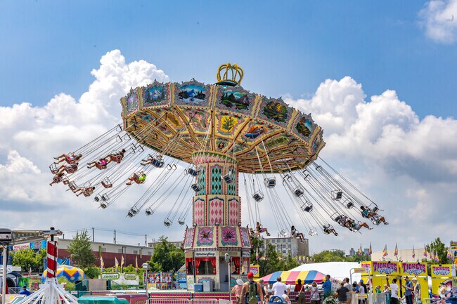 Find all of the classic fair rides at the Wisconsin State Fair each summer near City Center.