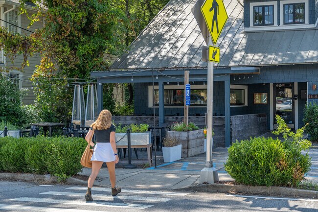 Locally owned restaurants line streets near Berkley Hills.