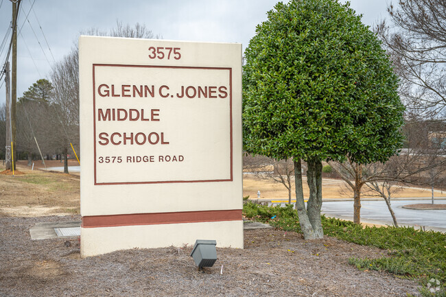Glenn C. Jones Middle School can be found at 3575 Ridge Road.