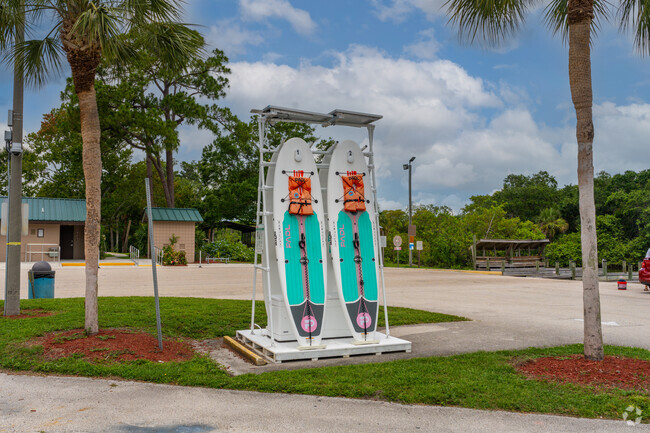 Rent a paddleboard in Lyngate at Tom Hooper Park.