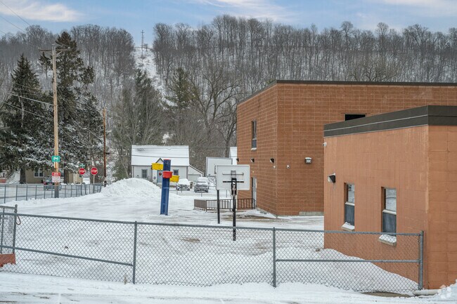 There are multiple recess areas at Plum City Elementary School.