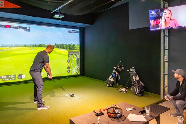 Practice your golf game in the winter months at Golf Factory in North Mount Prospect.