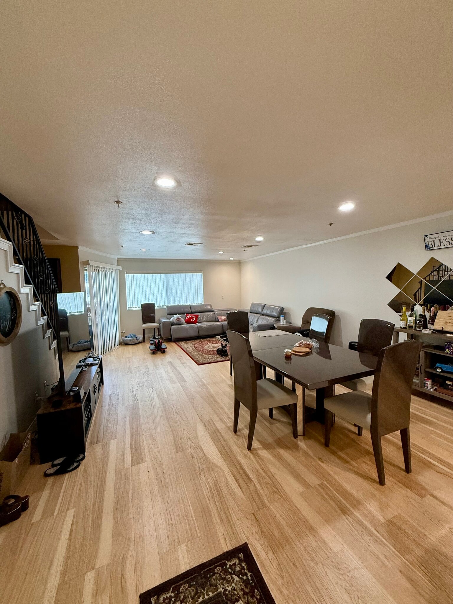 Living room and dining